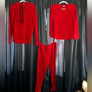 Soma Hoodie Pajama Set Matching Large Top Bottoms Hoodie